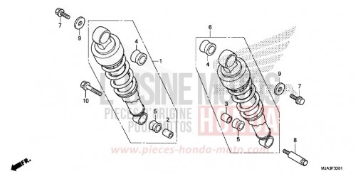 KISSEN, HINTEN (VT750C2S) VT750C2SD de 2013